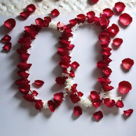 Amarre casero petalos de rosa